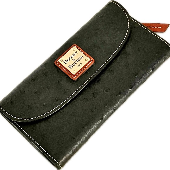 Dooney & Bourke Handbags - Dooney & Bourke Ostrich Continental Clutch Wallet